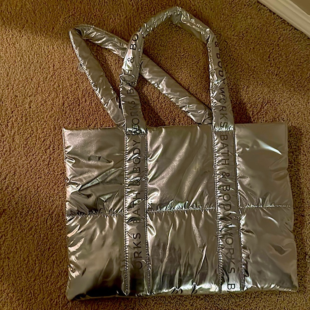 Bath and Body Works limited edition silver sparkling bag.